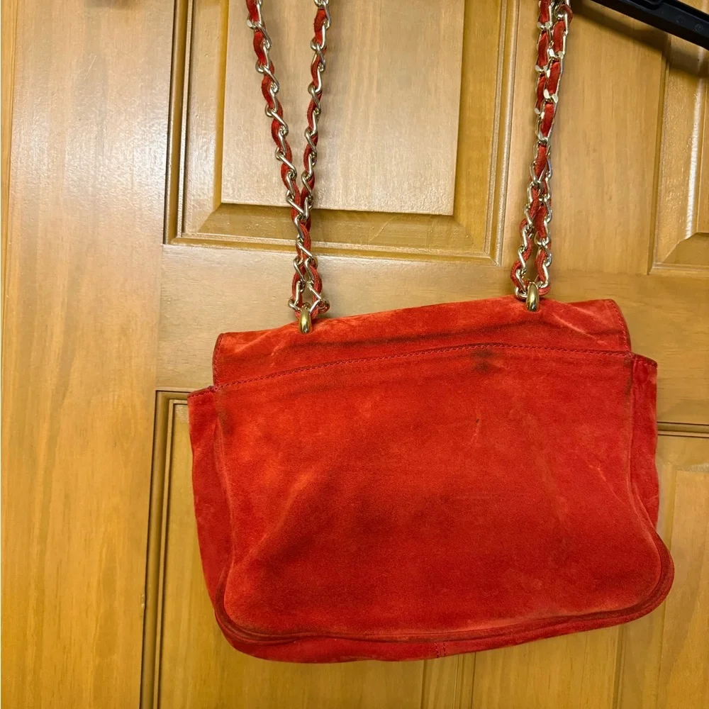Chic Red Bow suede Women's Shoulder Bag - Picture 3 of 15